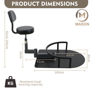 Trục xoay kép chất lượng cao, bán chạy, điều chỉnh độ cao 360 độ °   Ghế xoay cho thợ cắt tóc, ghế chuyên dụng cho tiệm cắt tóc - Product Image 6