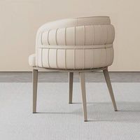 Chaise de salle à manger de luxe légère italienne, chaise à dossier moderne et simple, chaise de réception et de négociation pour la maison, l'hôtel, le bureau d'étude