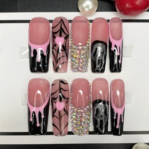 <span class=keywords><strong>Uñas</strong></span> Postizas <span class=keywords><strong>de</strong></span> <span class=keywords><strong>Diseño</strong></span> Exclusivo Y2K, Lujosas, Estilo Bailarina, 10 Piezas, Gruesas, Reutilizables, <span class=keywords><strong>Cortas</strong></span>, con Acabado Brillante y <span class=keywords><strong>Diseño</strong></span> Tallado - Product Image 2