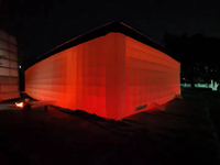 Tente gonflable LED pour jardin, Tentes de réception gonflables, Tente de discothèque gonflable noire