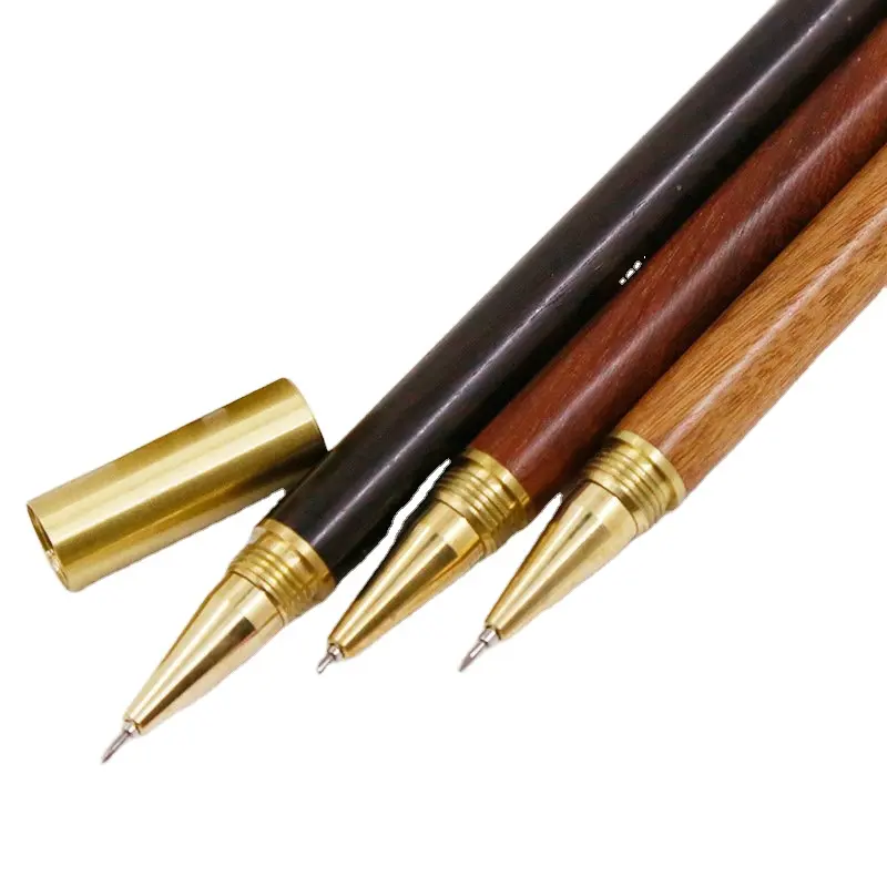Kualitas dipersonalisasi ukiran antik pena tanda tangan utilitas kayu alami kerajinan tangan alat pemotong kertas pisau pena