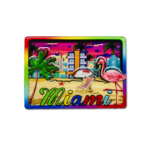 <strong>Custom</strong> Printed Epoxy Wood Seaside Beach Florida Miami Souvenirs <strong>Fridge</strong> <strong>Magnet</strong> - Product Image 2