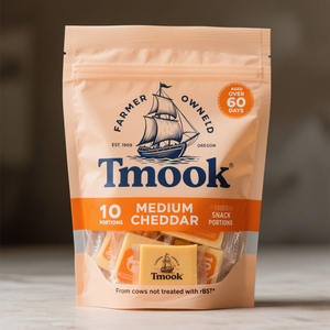 Bolsas de Plástico con Fondo Plano y Cierre Hermético Reutilizables, Impresas a Medida, de Grado Alimenticio para Alimentos Congelados, para Envasar Queso Rallado - Product Image 3