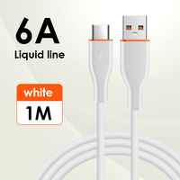 Cable Tipo-C Multifunción de Silicona Genuina de Alta Calidad, Resistente a Altas Temperaturas, con Carga Rápida 6A