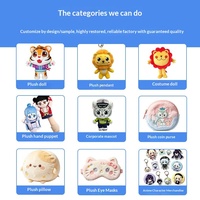 Poupée en peluche super douce, pendentif porte-clés personnalisé, jouet de dessin animé, décoration de sac à dos, logo personnalisé basé sur des images