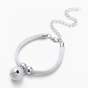 <span class=keywords><strong>Collar</strong></span> para Perro y Gato Hecho a Mano, Moderno, Elegante, Suave, Brillante, Estilo Japonés, con Campana, Diseño Sólido - Product Image 4