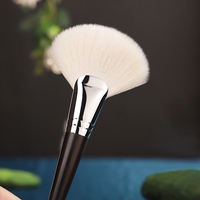 003 Gagang Kayu Ebony Seri Kuas Makeup 41 Buah Kuas Bedak Bentuk Kipas Rambut Sintetis Kuas Tunggal Bulu Kambing Premium