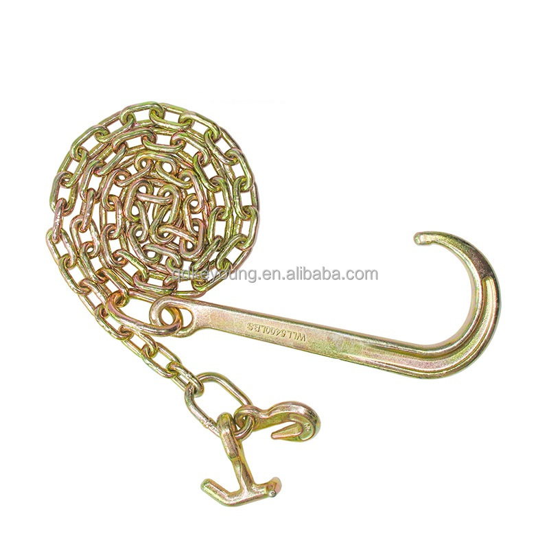 China Manufacturer Heavy Duty G70 Chain Yellow Galvanized Tow Truck Chains Alloy Steel Chain