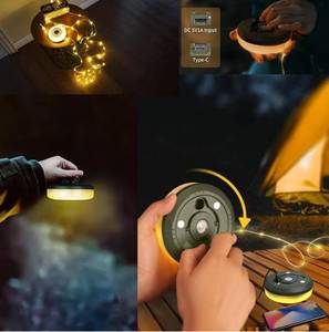 Lễ Hội không thấm nước 8m có thể điều chỉnh có thể sạc lại ánh sáng ấm áp có thể thu vào chuỗi cắm trại ánh sáng - Product Image 2