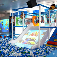 Piscina de Pelotas Interactiva Inmersiva con Tobogán de Proyección, Divertido Tobogán Infantil, Equipo de Juego para Interiores para Juego Activo