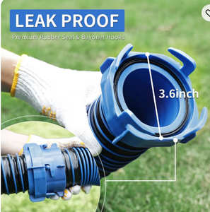 Kit d'extension de tuyau d'égout RV 10FT avec raccord pivotant tuyau d'égout de <span class=keywords><strong>camping</strong></span>-car pour caravanes remorques parcs de <span class=keywords><strong>camping</strong></span>, terrain de <span class=keywords><strong>camping</strong></span> - Product Image 5