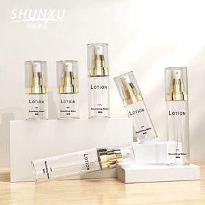 Embalagem Cosmética Frasco de Spray Plástico com Tampa Rosqueada em Ouro Rosa 30ml/50ml/80ml Dispenser de Loção Transparente - Product Image 2