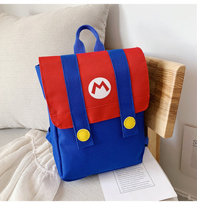 <span class=keywords><strong>Sac</strong></span> à <span class=keywords><strong>dos</strong></span> en peluche pour enfants, style dessin animé <span class=keywords><strong>Mario</strong></span> Luigi, en coton rembourré, <span class=keywords><strong>sac</strong></span> d'école pour enfants, cadeau de fête - Product Image 2