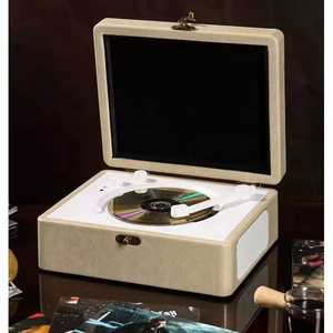 Factory Custom Vintage BT Portable <b>CD</b> <b>DVD</b> VCD <b>Players</b> Music Box High Fidelity Sound Wood Finish Gift Music Lover Audio Device - Product Image 5