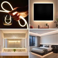 Bande lumineuse LED néon flexible Neonawall 16,4 pieds 24V blanc chaud pour hôtel, B&B, couloir commercial et décoration de chambre