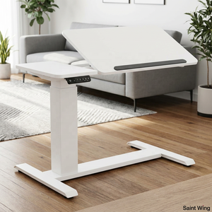 <span class=keywords><strong>Table</strong></span> <span class=keywords><strong>de</strong></span> <span class=keywords><strong>Chevet</strong></span> Électrique Intelligente Saint Wing DF015 - Bureau Mobile à Cadre en C Inclinable et Réglable en Hauteur (71-121 cm) avec Mémoire - Product Image 1