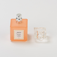 Flacon de parfum carré moderne en verre mat de 30 ml à 50 ml avec pulvérisateur à pompe, diffuseur de parfum