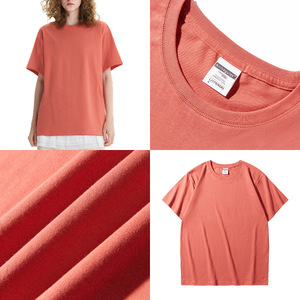 เสื้อยืดผู้ชาย 190 กรัม ผ้าเซโรซาแบบคอมแพค แขนสั้น ทรงหลวม สีพื้น ระบายอากาศได้ดี ฤดูร้อน ผ้าฝ้ายแท้ ชุดลำลอง - Product Image 4