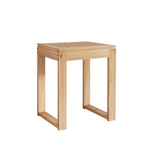 Solid Wood <b>Bathroom</b> <b>Stool</b> 15.7x11.8x18.1 Inches Elegant Durable Furniture - Product Image 1