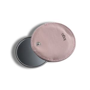High Quality Designer Brand Small Round Metal <b>Compact</b> Cosmetic <b>Mirror</b> with Pouch - Product Image 4