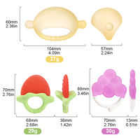 BPA-vrije, voedselveilige, zachte siliconen citroen fruit bijtring baby bijt speeltje sensorisch kauwspeeltje voor baby's