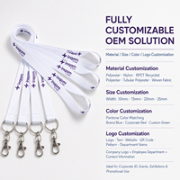 Cordones Personalizados con Logotipo, Correa para Tarjetas de Identificación con Clip Metálico para Eventos de Oficina, Promoción, Ferias Comerciales