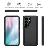 Étui de téléphone de luxe antichoc 3 en 1 robuste à 360 degrés avec protection de l'appareil photo pour S25 Ultra S25 FE S24 Plus S23