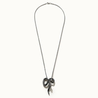 Europe Amérique Hommes Punk Chandail Chaîne Collier Gothique Noir Acier Inoxydable Enchevêtré Serpent Pendentif Collier