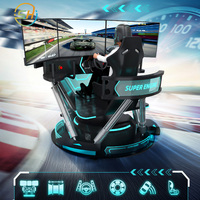 Simulateur de conduite à trois écrans, machine de jeu de course six axes sans lunettes, disponible en différentes spécifications