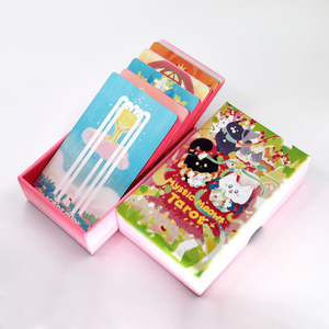 Jeu de cartes divinatoires personnalisées en carton, Oracle quotidien, jeu de cartes de tarot en papier, cartes de tarot personnalisées double face avec motif chat mignon - Product Image 3
