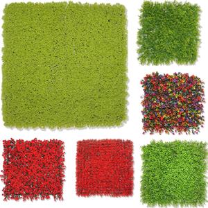 หญ้าเทียมขายส่งยอดนิยม ฉากหลังต้นไม้สีเขียวจำลอง พร้อมใบไม้และดอกไม้ห้อย สำหรับตกแต่ง<span class=keywords><strong>บ้าน</strong></span>และห้างสรรพสินค้า - Product Image 1