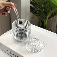 Factory Bestseller Retro Glass Sugar Jar Jewelry Storage Box Cotton Swab Household Candy Cup With Lid