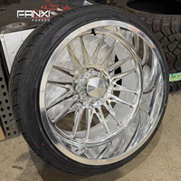 Velg Truk Tempa 20 24 26 28 30 Inch Hitam Off-road Deep Dish 8x170 8x180 Velg Pick Up untuk Truk F150 Silverado 2500