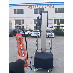 Elevador de pacas eléctrico, capacidad de carga de 100kg, apilador de barriles, elevador de volquete, 1,6 metros, elevador de pacas de rollos de papel con abrazadera - Product Image 5