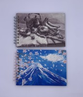 Cahier de croquis en spirale épaisse A5/A4 Cahier d'artiste 180 pages Design plat Type de produit haut de gamme pour artistes
