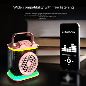 K bài hát xách tay RGB không dây cho Bluetooth Loa pin-Powered với năng động RGB hiệu ứng giọng nói mạnh mẽ cho nhà karaoke - Product Image 4