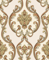 Papier peint damassé floral moderne Vente en gros Meilleur prix Maison Design graphique Salle de bain imperméable Panneaux de revêtement mural étanche à l'humidité