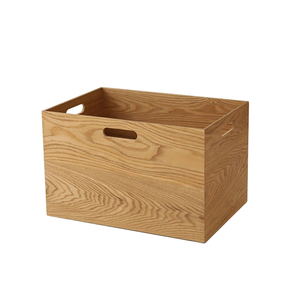 Organizador de madera para despensa de cocina, caja de almacenamiento de libros de ropa de gran capacidad con mango, madera contrachapada, venta al por mayor - Product Image 2