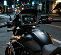 Écran intelligent pour moto Aoocci C7 700-Nit avec CarPlay Android Auto anti-éblouissement pour les voyages en extérieur