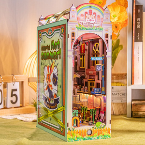 ARTYIMO Creative DIY Book Nook Animal Party, Modello 3D in Legno, Puzzle Regalo, Stile Cartone Animato, Giocattoli Educativi, Prodotto a Shanghai, Confezione in Scatola - Product Image 1
