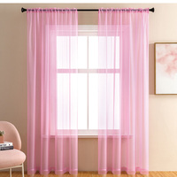 Gaze de fenêtre de rideau d'approvisionnement de plusieurs couleurs de luxe super douce la plus vendue pour le salon