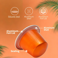 Capsule à café réutilisable en aluminium personnalisable Kingze 15ML, écologique, compatible avec plusieurs cafetières