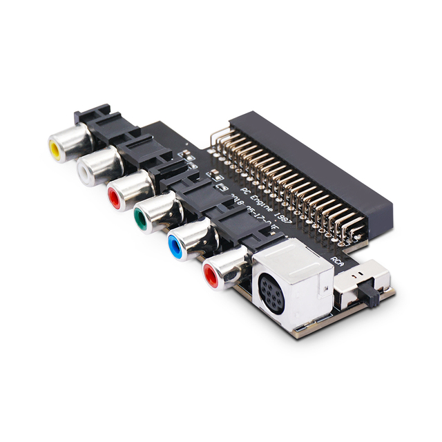 PCE Consoles RGBS Card Video Booster Av/S-VIDEO to RGBS Signal Output Audio Output