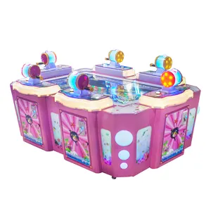 Jogo de arcade de pesca com moedas, máquina de jogo de 6 jogadores, jogo de pesca simples