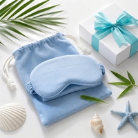 Lot de masques pour les yeux en fibre de bambou, alternative au soie, doux, végétalien, écologique, avec pochette, OEM ODM