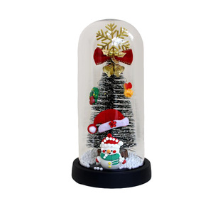 Mini Albero di Natale con Copertura in Acrilico, Babbo Natale, Luce Notturna, Ornamento in Stile Europeo per Soggiorno, Decorazione Natalizia per Casa e Feste - Product Image 6