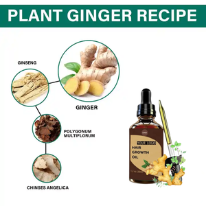 Essência de Gengibre Orgânica 5% OEM para Crescimento Capilar, Tratamento Reparador do Couro Cabeludo, Prevenção da Queda de Cabelo, Regeneração Concentrada para Cabelos - Product Image 2