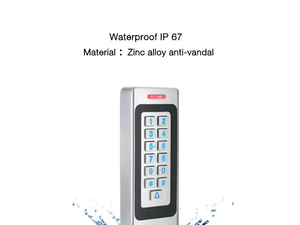 Keypad logam tahan air 13.56mhz keamanan mandiri sistem kontrol akses kunci pintu pembaca kartu RFID jarak dekat - Product Image 4