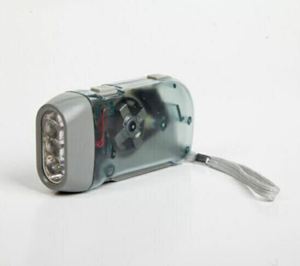 Linterna de Manivela de Alta Calidad con Logotipo Personalizado, 3 LED, Dinamo, Portátil - Product Image 4