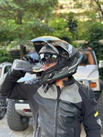 Casque de moto intégral SLKE 2024 Predator Design certifié DOT avec double visière et doublure en mousse